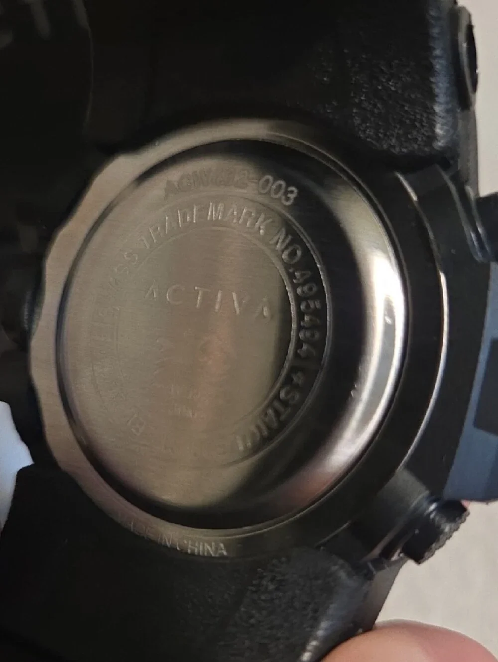 Ativa Black Watch with Gold Accents and Green Backlight
